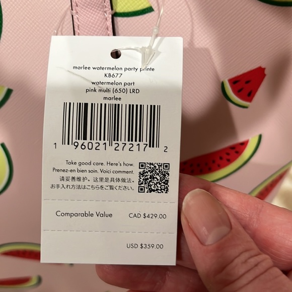Kate spade watermelon printed bag - Picture 6 of 13